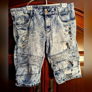 Thrill Nation distressed Jean shorts